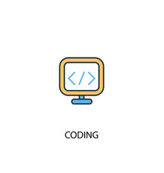 Data windows concept 2 colored icon simple line Vector Image