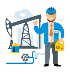 Iran oil industry flat style colorful Royalty Free Vector