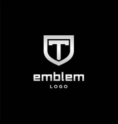 Abstract letter t shield logo design template Vector Image