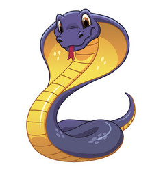 King cobra cartoon animal Royalty Free Vector Image