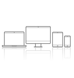 Electronic devices icons Royalty Free Vector Image