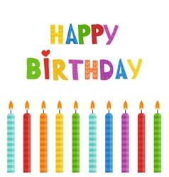 Birthday candles Royalty Free Vector Image - VectorStock