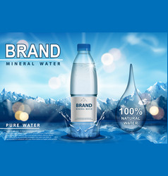 Mineral water advertising composition Royalty Free Vector