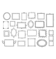 Hand drawn frames Royalty Free Vector Image - VectorStock