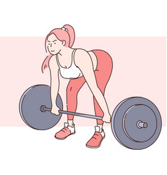 Cartoon Girl Lifting Weights Vector Images (over 440)