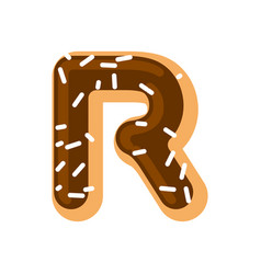 Letter L Donut Font Doughnut Alphabet Sweet Vector Image