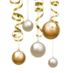 Christmas clip art with baubles Royalty Free Vector Image