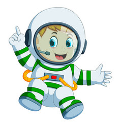 Cartoon astronaut floating Royalty Free Vector Image