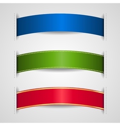 Colorful ribbons set Royalty Free Vector Image