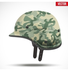 Military modern camouflage helmet side view Vector Image