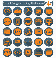 Set programming icons Royalty Free Vector Image