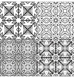 Geometric ornaments pattern set Royalty Free Vector Image