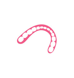 Denture icon logo free Royalty Free Vector Image