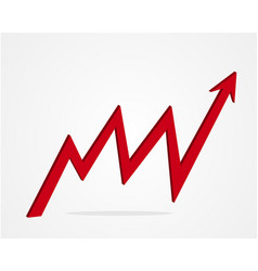 3d arrow business graph Royalty Free Vector Image