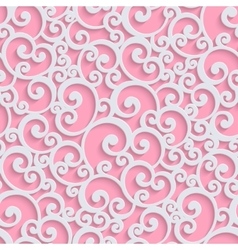 Abstract floral 3d seamless pattern Royalty Free Vector