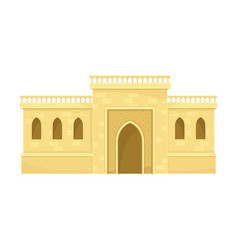 Traditional arabic desert mud house middle east Vector Image