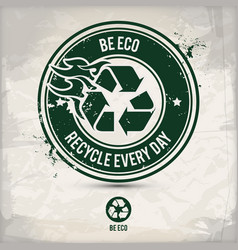 Alternative biodegradable waste stamp Royalty Free Vector