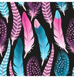 Decorative feathers seamless Royalty Free Vector Image