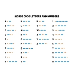 International morse code alphabet with numbers Vector Image