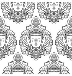 bamboo and buddha seamless pattern royalty free vector image