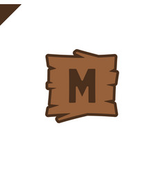 Letter m wooden alphabet blocks Royalty Free Vector Image
