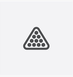 Billiards game icons with sport items Royalty Free Vector