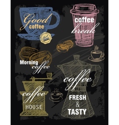 Coffee design elements Royalty Free Vector Image
