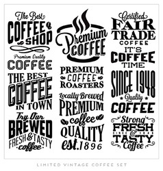 Set of Retro Vintage Coffee Labels Royalty Free Vector Image