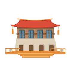 Buddhist temple old Royalty Free Vector Image - VectorStock