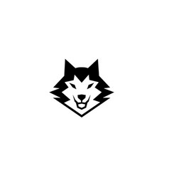 Wolf head wearing a goggle Royalty Free Vector Image