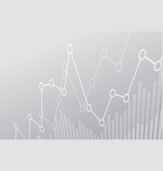Abstract financial chart with uptrend line graph Vector Image