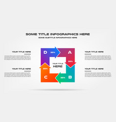 Business process arrow chart with 4 steps Vector Image