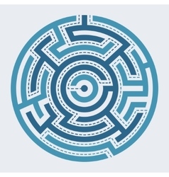 Circle maze labyrinth game round puzzle Royalty Free Vector
