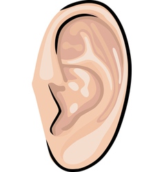 Speaking listening one man holds hand his ear Vector Image