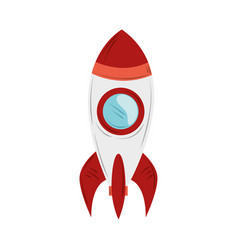 Rocket spaceship cartoon toy isolated icon design Vector Image