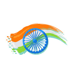 15 August Indian Independence Day Greeting Poster Vector Image