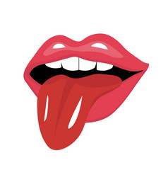 Human tongue icon cartoon style Royalty Free Vector Image