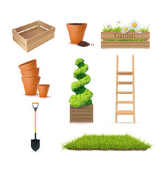 Garden set Royalty Free Vector Image - VectorStock