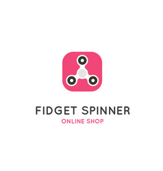 Fidget spinner flat logo Royalty Free Vector Image