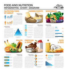 Health and nutrition food by group infographic Vector Image