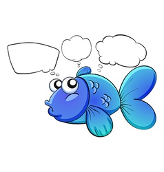 Ocean view with the cloud board blank space Vector Image
