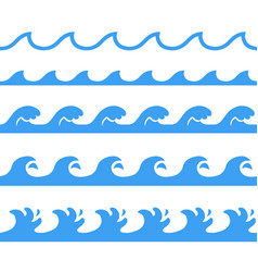 Wave borders Royalty Free Vector Image - VectorStock