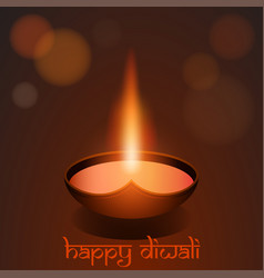 Diwali festival diya beautiful background Vector Image