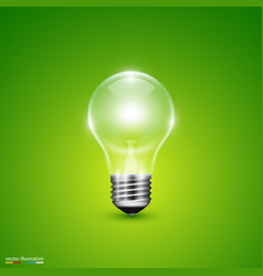 Green Light Bulb Royalty Free Vector Image - VectorStock