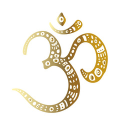 Ohm om aum symbol hand drawn Royalty Free Vector Image