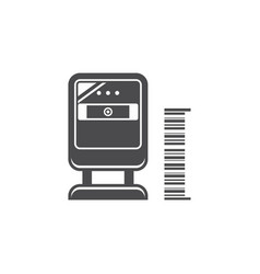 Barcode scanner table Royalty Free Vector Image