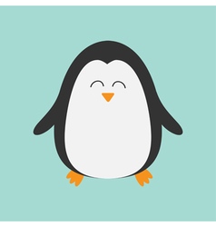 Smiling cute penguin cartoon character Royalty Free Vector