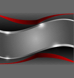 Red and silver wave background Royalty Free Vector Image