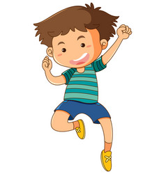 Little boy jumping up Royalty Free Vector Image