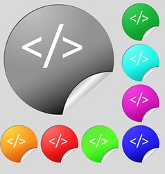 Code sign icon programming language symbol symbols